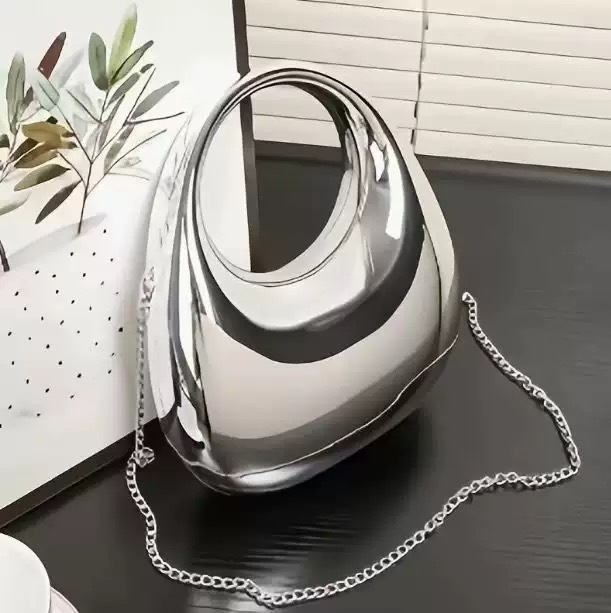 Akrylová box taška, kruhový tvar, uzáver s zámkom, skrytá kapsa na zips, denné nosenie, retro štýl Európa-Amerika