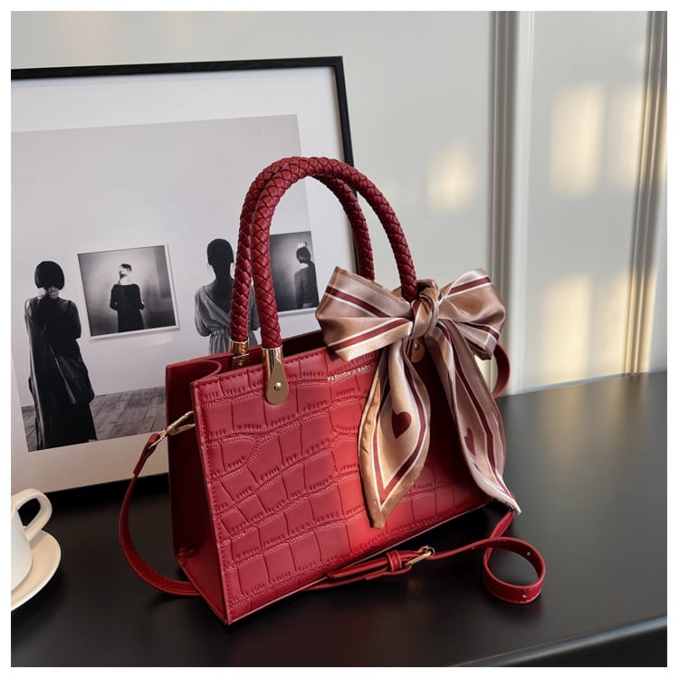 Geantă de mireasă - PU, stil urban minimalist, Geantă pătrată, formă pătrată orizontală, închidere cu fermoar