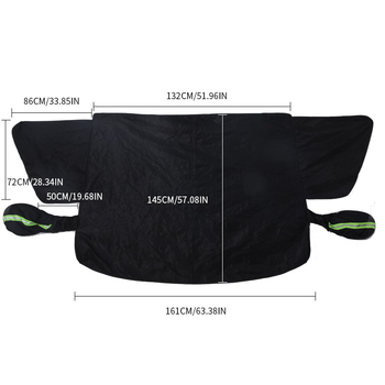 Universaalne auto esiklaasi lume kate, PVC materjal, teleskoopiline paigaldus, lihtne stiil, mudel YD-23D001