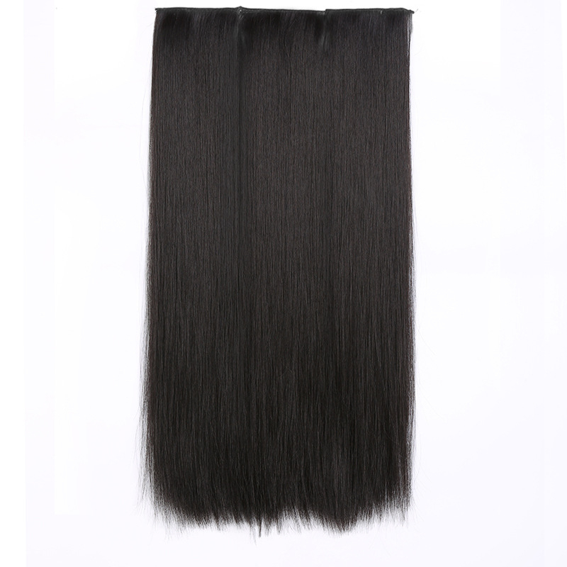 Перука – комплект от три части с пухкави вълни, дълга къдрава и права коса, термоустойчиви влакна, подходяща за всички тонове кожа