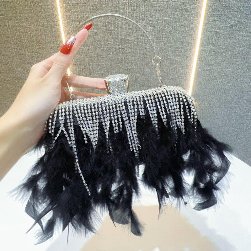 Õhtune klutch kott teemantlõngadega, horisontaalne ruutuvorm, polüester, sisemised taskud telefonile ja dokumentidele, üks õla rihm