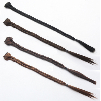 Ръчно тъкана перука с рибена кост и усукана плитка; модел: плитка; коса: права; материал на косата: тел с висока температура