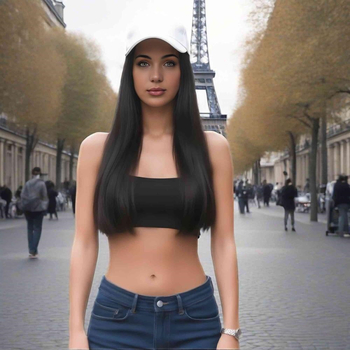 Perucă cu pălărie – păr lung drept, stil coreean, fibră rezistentă la temperaturi înalte, model 420, Jiangxi