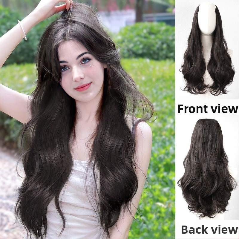 Parukas: pikkade lokkidega juuksed, U-kujuline sisselõige, Korea stiilis, kuumakindlad sünteetilised kiud, mudel 462