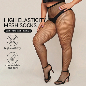 Naiste võrgusilma pantyhose, ultraõhukesed, jalad kaasas, 80-90% elastaan, core-spun lõng