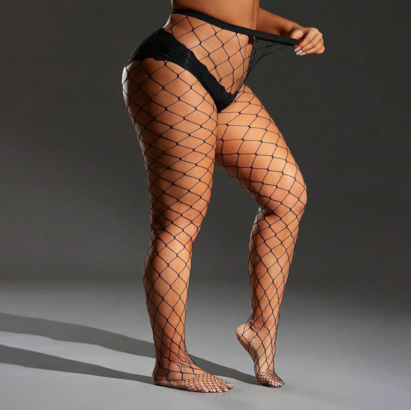 Naiste võrgusilma pantyhose, ultraõhukesed, jalad kaasas, 80-90% elastaan, core-spun lõng