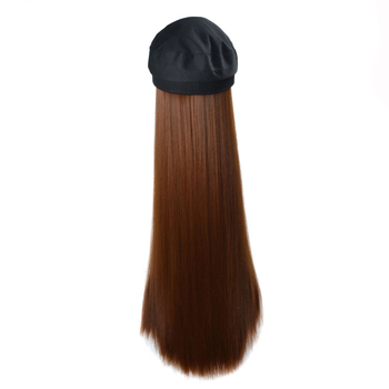 Integrirana perika s mornarskim kapom, duga ravna kosa, model HHJMS, žica otporna na visoke temperature