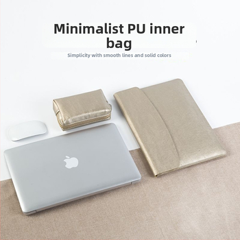 MacBook Air vidinis dėklas, PU medžiaga, atsparus dilimui, miesto minimalistinis stilius, 2025 m. pavasaris, unisex
