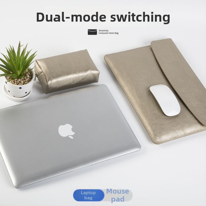 MacBook Air vidinis dėklas, PU medžiaga, atsparus dilimui, miesto minimalistinis stilius, 2025 m. pavasaris, unisex