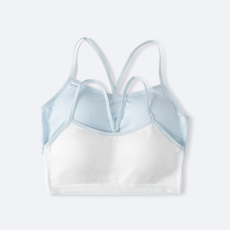 Lagani camisole grudnjak za djevojčice, ljetni komfor, viskoza, pune šalice, bez žice