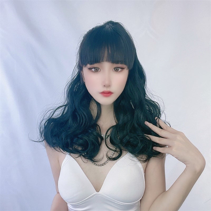 Перука с опашка, клипс с тигрова уста, дишаща коса от високотемпературна тел, модел 7017, Bai Fumei, за дами, може да се боядиса и да се къдри, произход Jiangxi