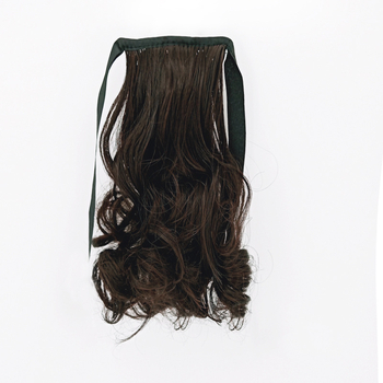 Laste parukas lokkis, pikkade juustega hobusesaba stiili jaoks, kinnitusriba, Horsetail mudel, kõrge temperatuuriga kiud