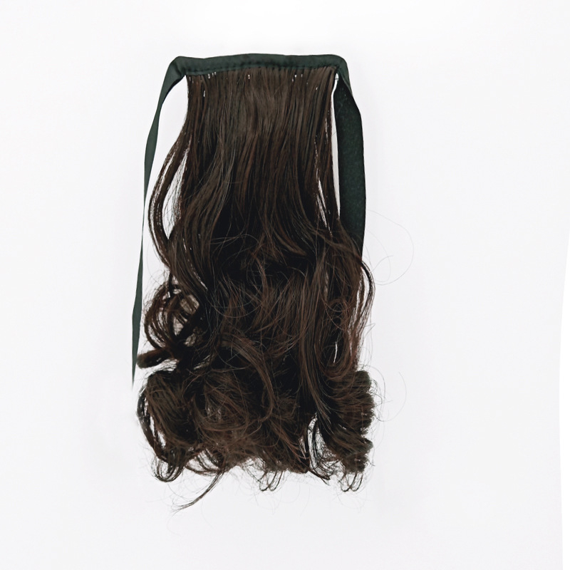 Laste parukas lokkis, pikkade juustega hobusesaba stiili jaoks, kinnitusriba, Horsetail mudel, kõrge temperatuuriga kiud