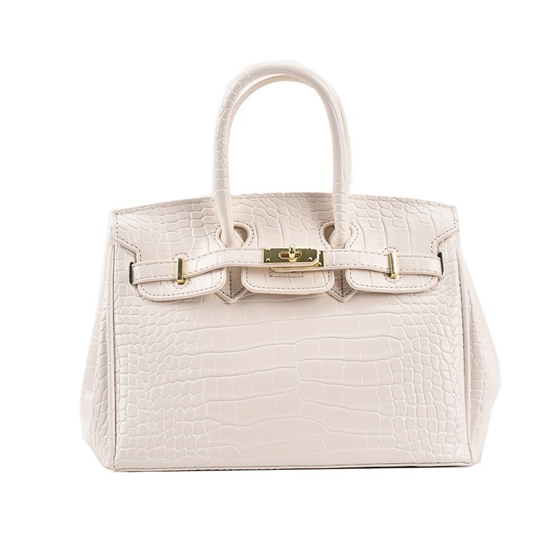 Kelly válltáska krokodil mintával, crossbody (PU anyag, városi minimalist stílus, horizontális négyzetes forma, zipzár, poliészter bélés)