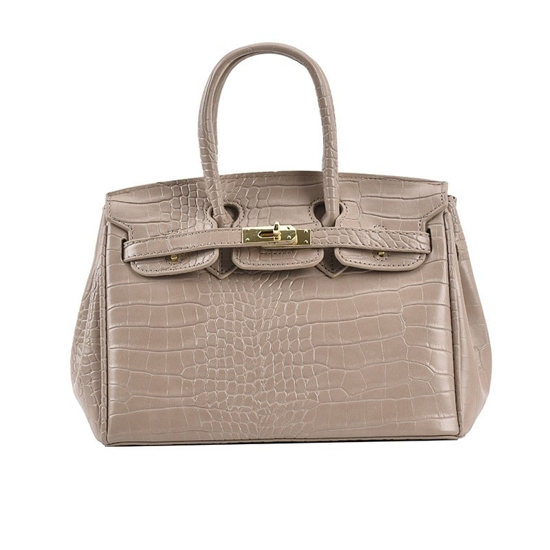 Kelly válltáska krokodil mintával, crossbody (PU anyag, városi minimalist stílus, horizontális négyzetes forma, zipzár, poliészter bélés)