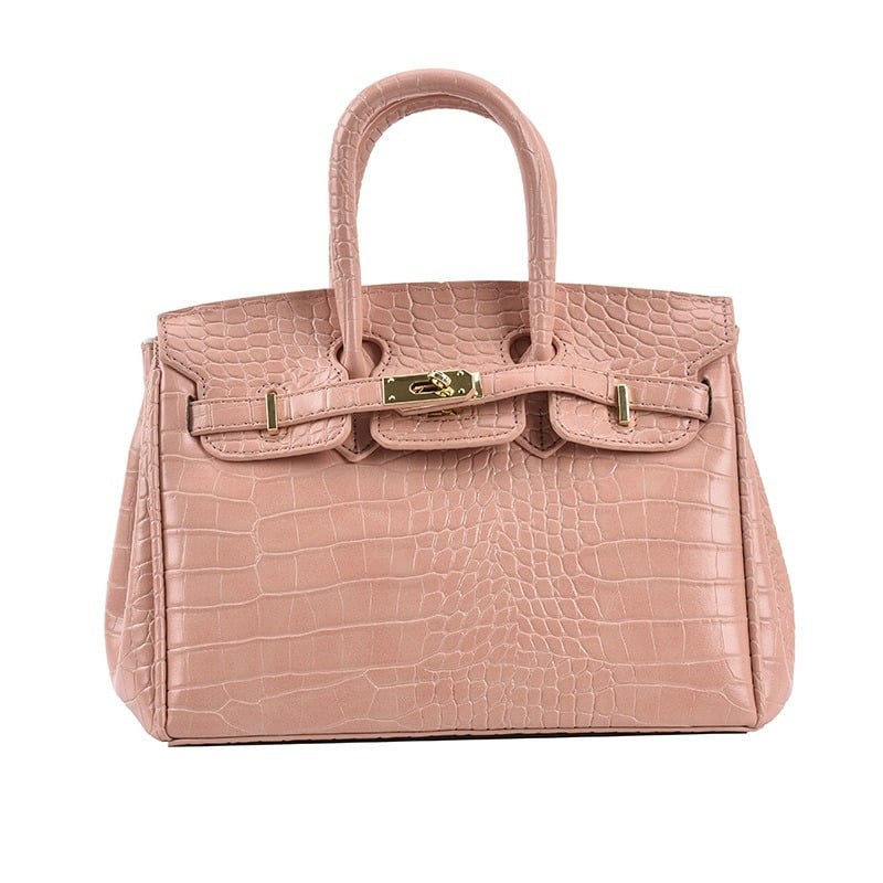 Kelly válltáska krokodil mintával, crossbody (PU anyag, városi minimalist stílus, horizontális négyzetes forma, zipzár, poliészter bélés)