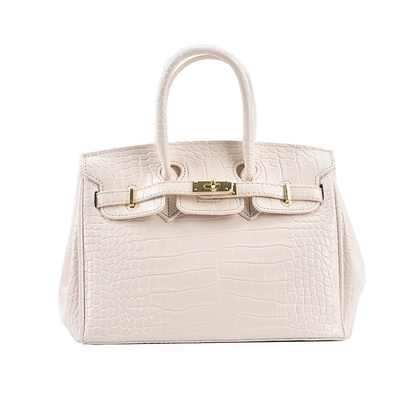 Kelly válltáska krokodil mintával, crossbody (PU anyag, városi minimalist stílus, horizontális négyzetes forma, zipzár, poliészter bélés)
