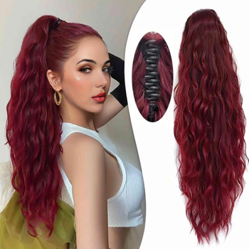 Parukas ponytail stiilis, corn perm kiududest koosnev, kõrge temperatuuritaluvusega kiududest, mudel 7030, Bai fumei