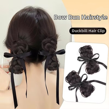 Baifumi juuksepikendus saba, lint ja nöör, kahekordne pinal, kõrge temperatuuriga jämeda lindi lõng, mudel 7065, ei värvitu