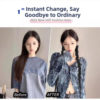 Parukas ponivarriga ja punk twist sõlmega, kuumakindlad sünteetilised juuksed, värvimine ilma kuumutamiseta, Kaifei Ilu