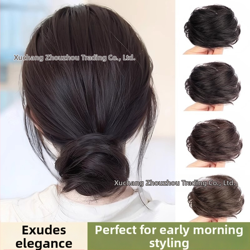 Tikrų plaukų kuodelio parūka su plaukų žiedu, natūralus įvaizdis, mechaninis apdorojimas