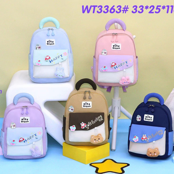 Bērnu mugursoma - anime karikatūru motīvs, Oxford audums, ūdensizturīga, poliesteru odere, izliektas plecu siksnas