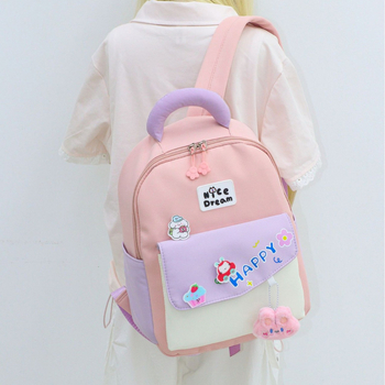 Bērnu mugursoma - anime karikatūru motīvs, Oxford audums, ūdensizturīga, poliesteru odere, izliektas plecu siksnas