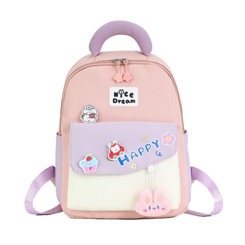 Bērnu mugursoma - anime karikatūru motīvs, Oxford audums, ūdensizturīga, poliesteru odere, izliektas plecu siksnas