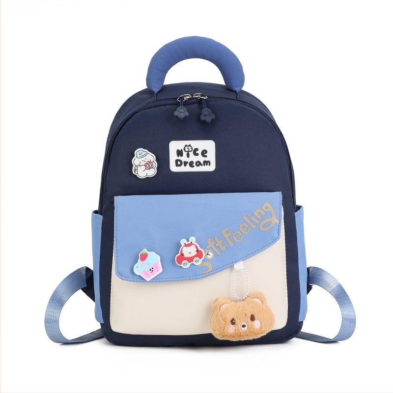 Bērnu mugursoma - anime karikatūru motīvs, Oxford audums, ūdensizturīga, poliesteru odere, izliektas plecu siksnas