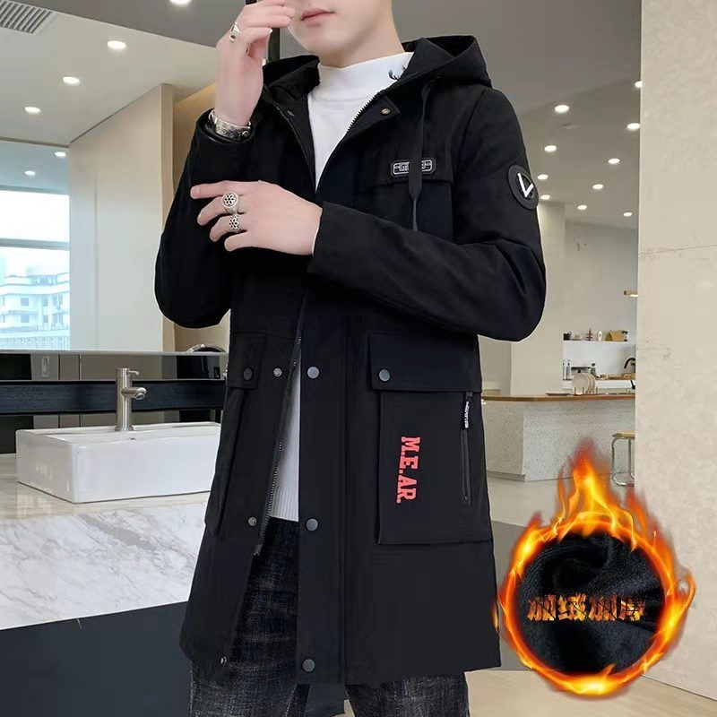 Kabát v kórejskom štýle, s kapucňou, reverzibilný, krátky