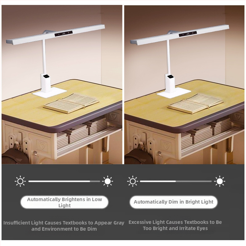 Seinaga ühendatud laualamp silmade kaitseks täispektriga 4000K, CRI ≥95, puutetundlik juhtimine, 220V, metallist varjund