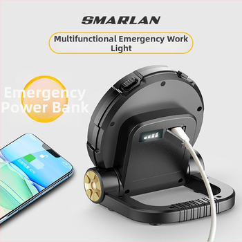 Automobiilne häda-LED prožektor SOS funktsiooniga, mitmekülgne väline valgustus matkamiseks (10 W, 1000 lm, 5 V, 6000 K, Cs-a03)