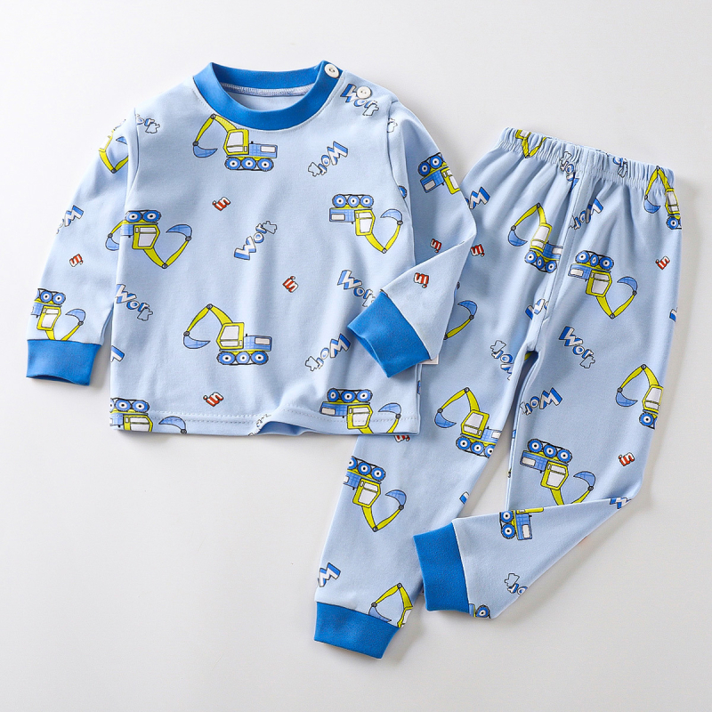 Laste kodukasutuse komplekt 100% puuvillast, unisex, sobib 1–3-aastastele, kevad-sügis, pidžaama pikkade pükstega