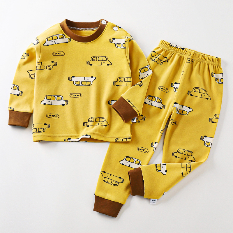 Laste kodukasutuse komplekt 100% puuvillast, unisex, sobib 1–3-aastastele, kevad-sügis, pidžaama pikkade pükstega