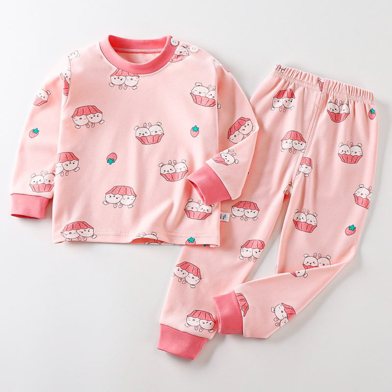 Laste kodukasutuse komplekt 100% puuvillast, unisex, sobib 1–3-aastastele, kevad-sügis, pidžaama pikkade pükstega