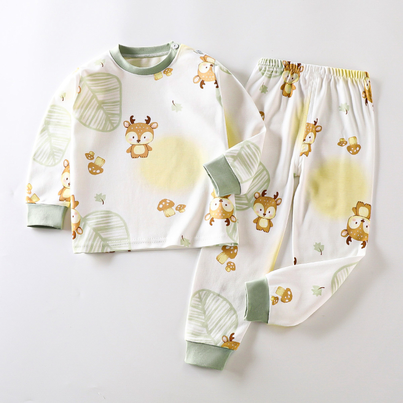 Laste kodukasutuse komplekt 100% puuvillast, unisex, sobib 1–3-aastastele, kevad-sügis, pidžaama pikkade pükstega