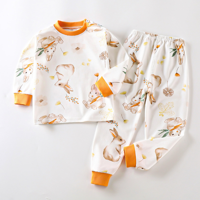 Laste kodukasutuse komplekt 100% puuvillast, unisex, sobib 1–3-aastastele, kevad-sügis, pidžaama pikkade pükstega