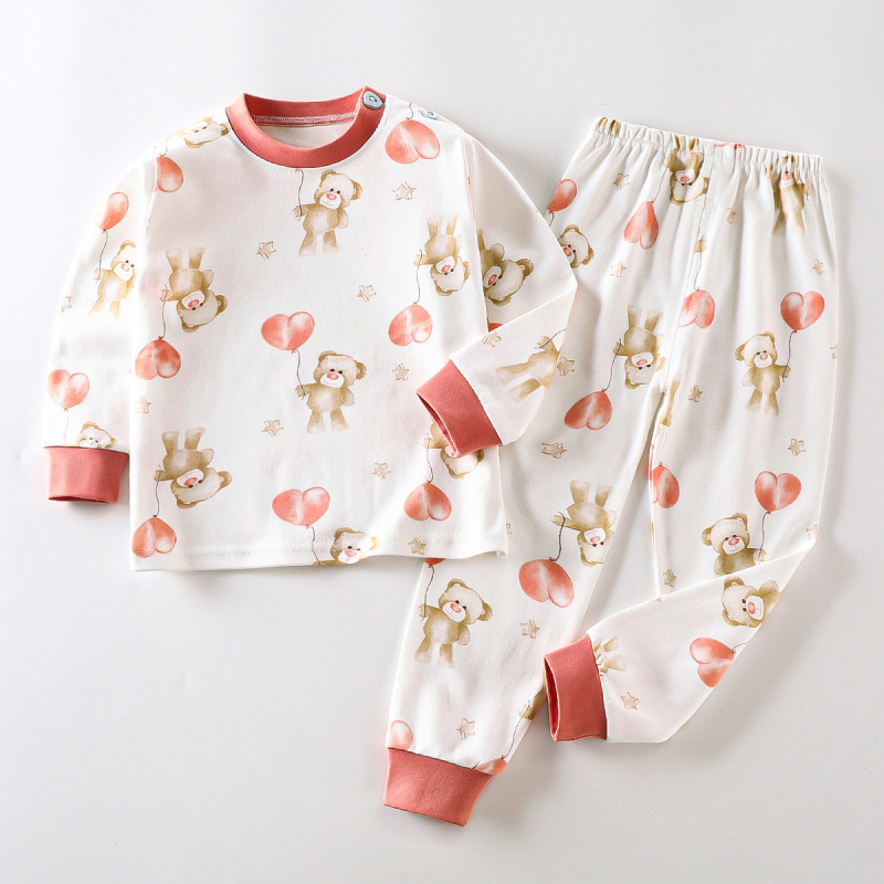Laste kodukasutuse komplekt 100% puuvillast, unisex, sobib 1–3-aastastele, kevad-sügis, pidžaama pikkade pükstega