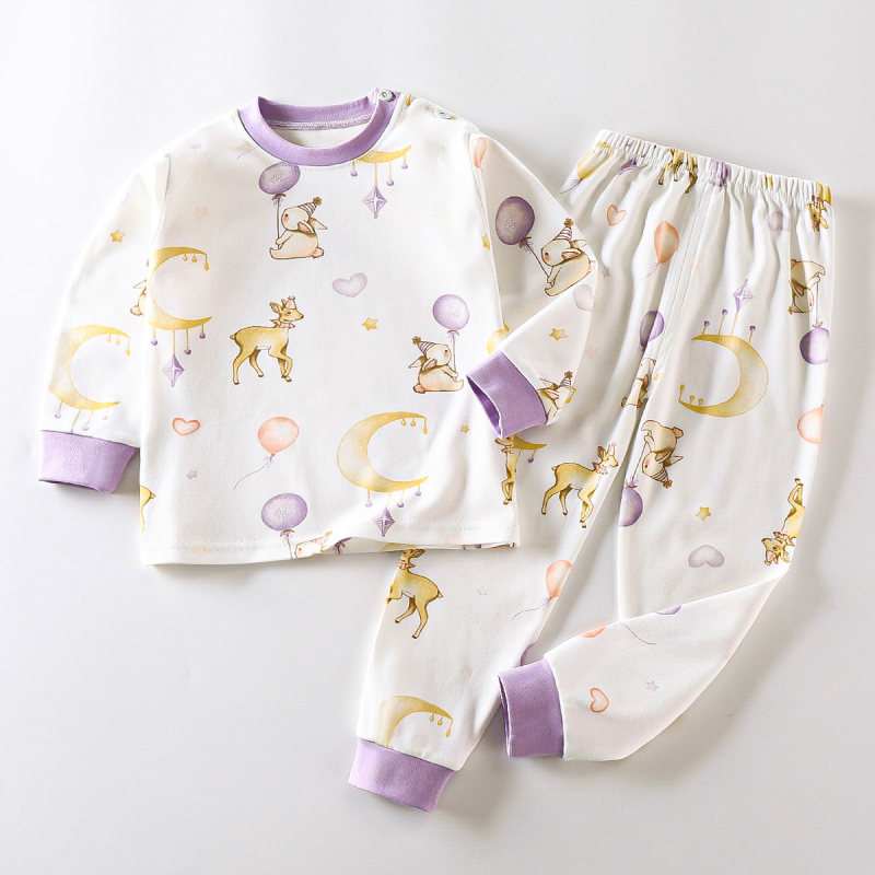 Laste kodukasutuse komplekt 100% puuvillast, unisex, sobib 1–3-aastastele, kevad-sügis, pidžaama pikkade pükstega