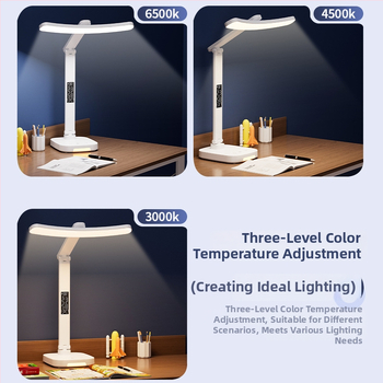 Kontori öölaudalamp puutetundliku lülitiga, sisseehitatud liitiumakumulator, plastist varjund, ≤36V, kaasaegne minimalistlik stiil (CRI 70–79, põhivalgustus, OEM logo)