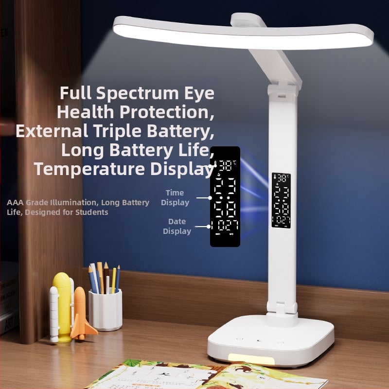 Kontori öölaudalamp puutetundliku lülitiga, sisseehitatud liitiumakumulator, plastist varjund, ≤36V, kaasaegne minimalistlik stiil (CRI 70–79, põhivalgustus, OEM logo)