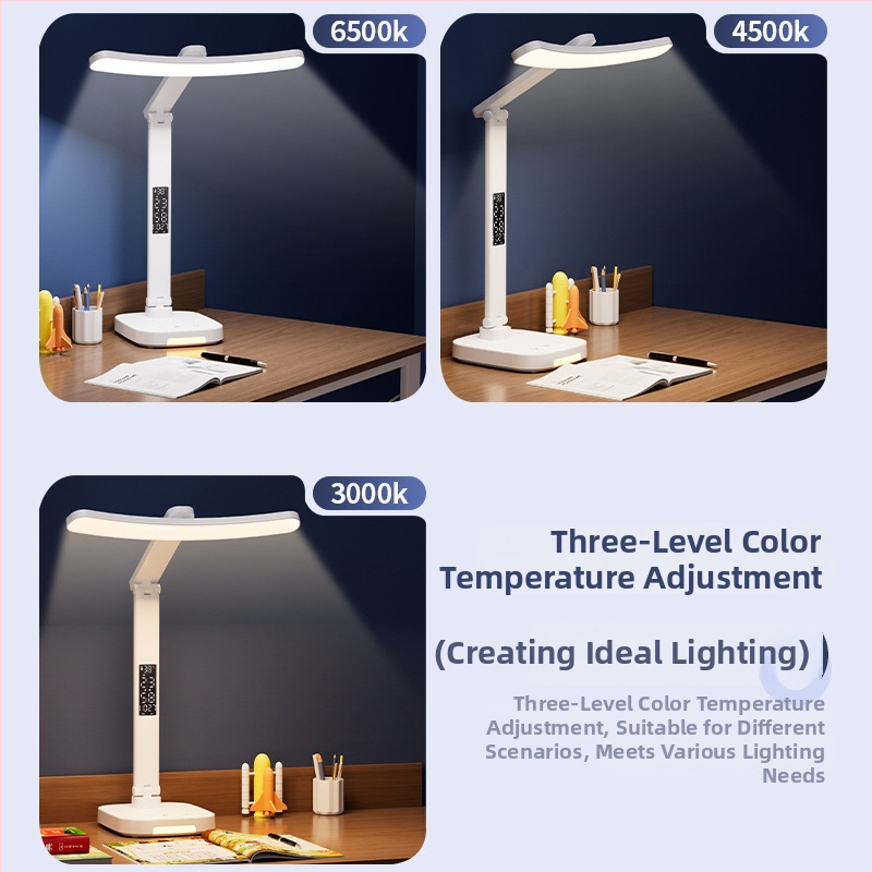 Biuro naktinės stalo lempos su jutikliniu jungikliu, įmontuota ličio baterija, plastikinis gaubtas, ≤36V, modernus minimalistinis stilius (CRI 70–79, bazinis apšvietimas, OEM logotipas)