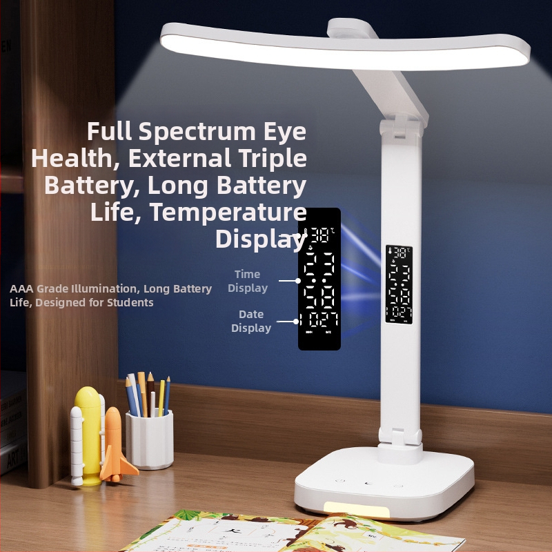 Kontori öölaudalamp puutetundliku lülitiga, sisseehitatud liitiumakumulator, plastist varjund, ≤36V, kaasaegne minimalistlik stiil (CRI 70–79, põhivalgustus, OEM logo)