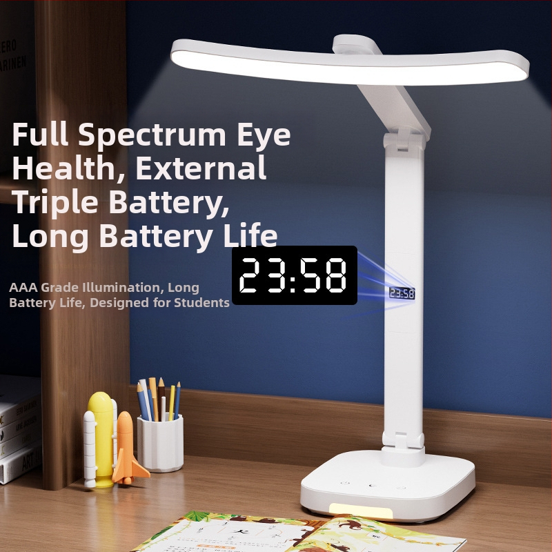 Kontori öölaudalamp puutetundliku lülitiga, sisseehitatud liitiumakumulator, plastist varjund, ≤36V, kaasaegne minimalistlik stiil (CRI 70–79, põhivalgustus, OEM logo)