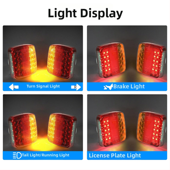 LED stražnja svjetla za kamion, ABS+LED, model truck053, LED izvor svjetla, vijek trajanja 50000h, univerzalna kompatibilnost.