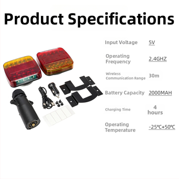 LED stražnja svjetla za kamion, ABS+LED, model truck053, LED izvor svjetla, vijek trajanja 50000h, univerzalna kompatibilnost.