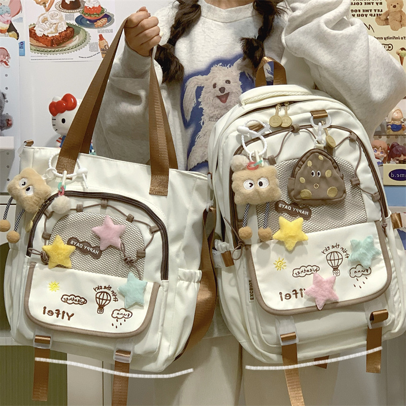 Unisex skolas mugursoma, neilons, ietilpība 36–55 L, piemērota 14 collu klēpjdatoram, pilsētas vienkāršība