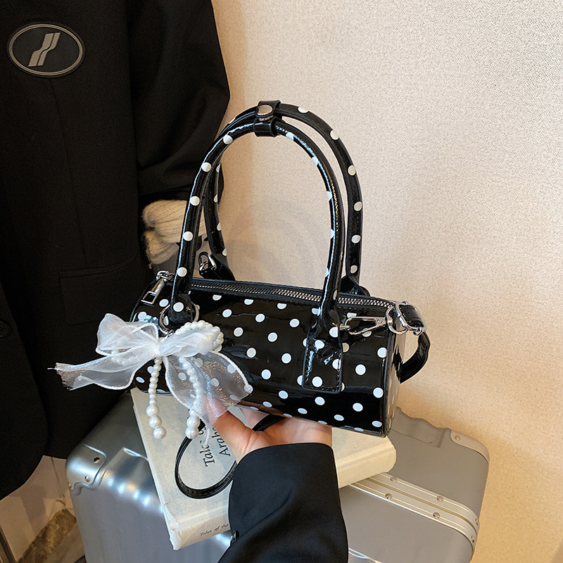 PU moterų rankinė cilindro formos, užtrauktukas, poliesterio pamušalas, vienas peties dirželis