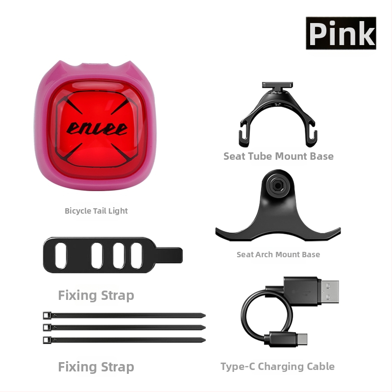 ENLEE Tagumine jalgratta tuli näoilme sensoriga, mõeldud maanteel sõiduks, öiseks sõiduks, hoiatustuli