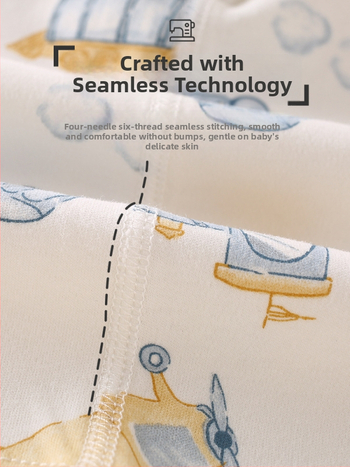 Laste 100% puuvillane pikkade kätega ööriietekomplekt, unisex, klassi A, antibakteriaalne, õmblusteta ümmarguse kaelusega